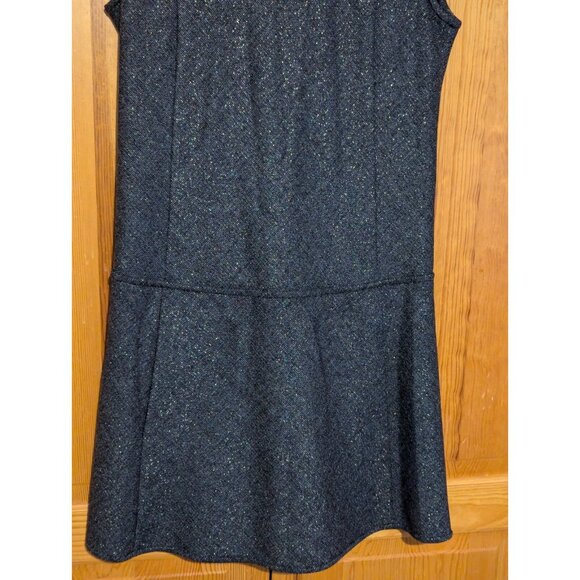 Theory Dress 4 Olpia Harlequin Gray Metallic Tweed Drop Waist Shift Wool - Picture 6 of 9